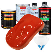 Monza Red - Urethane Basecoat with Premium Clearcoat Auto Paint - Complete Medium Quart Paint Kit - Professional High Gloss Automotive Coating