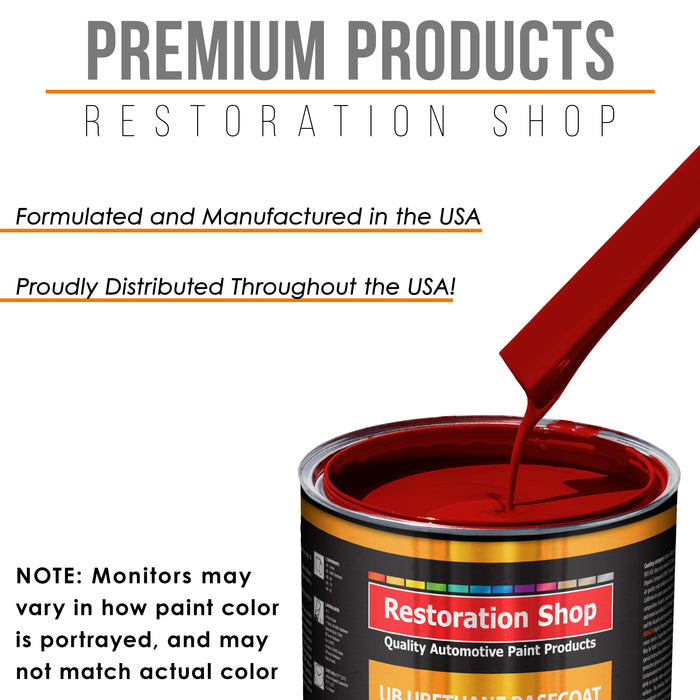 Candy Apple Red - Urethane Basecoat with Premium Clearcoat Auto Paint - Complete Medium Quart Paint Kit - Professional High Gloss Automotive Coating