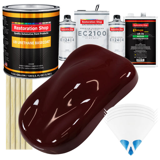 Carmine Red Urethane Basecoat with European Clearcoat Auto Paint - Complete Gallon Paint Color Kit - Automotive Refinish Coating
