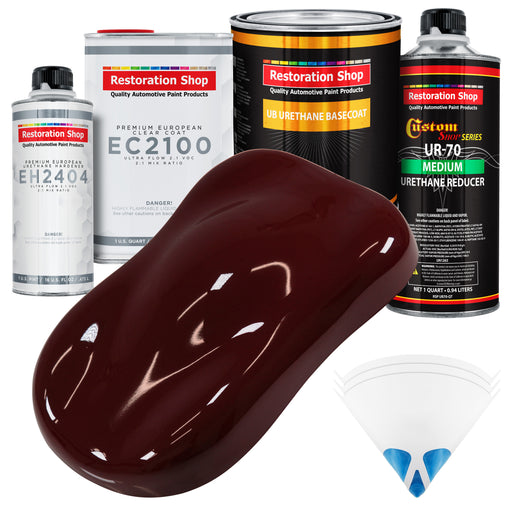 Carmine Red Urethane Basecoat with European Clearcoat Auto Paint - Complete Quart Paint Color Kit - Automotive Refinish Coating