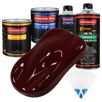 Burgundy - Urethane Basecoat with Clearcoat Auto Paint - Complete Medium Quart Paint Kit - Professional High Gloss Automotive, Car, Truck Coating