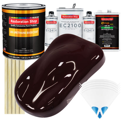 Royal Maroon Urethane Basecoat with European Clearcoat Auto Paint - Complete Gallon Paint Color Kit - Automotive Refinish Coating