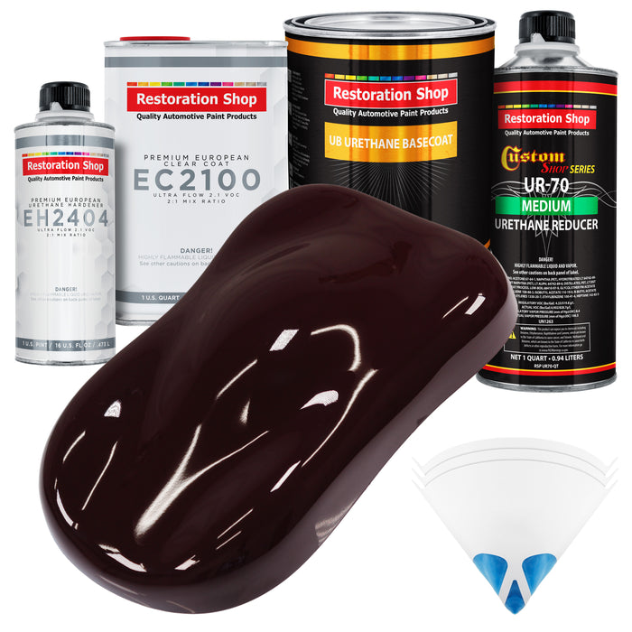 Royal Maroon Urethane Basecoat with European Clearcoat Auto Paint - Complete Quart Paint Color Kit - Automotive Refinish Coating