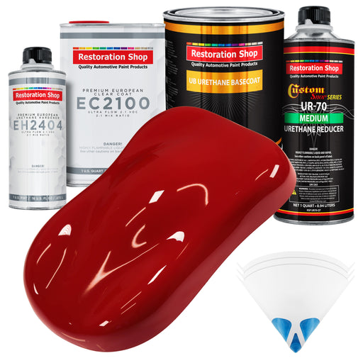 Regal Red Urethane Basecoat with European Clearcoat Auto Paint - Complete Quart Paint Color Kit - Automotive Refinish Coating
