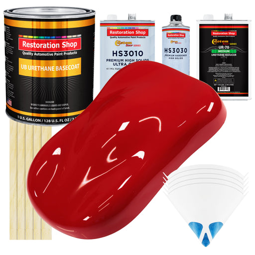 Reptile Red - Urethane Basecoat with Premium Clearcoat Auto Paint - Complete Medium Gallon Paint Kit - Professional High Gloss Automotive Coating