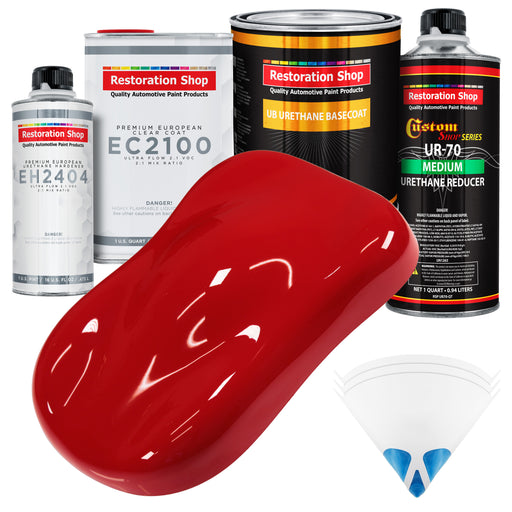 Reptile Red Urethane Basecoat with European Clearcoat Auto Paint - Complete Quart Paint Color Kit - Automotive Refinish Coating