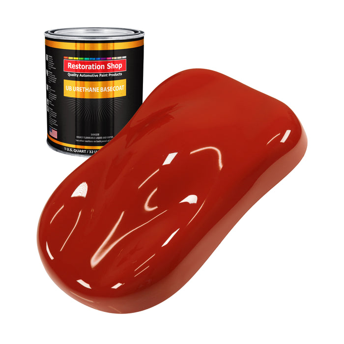 Scarlet Red - Urethane Basecoat Auto Paint - Quart Paint Color Only - Professional High Gloss Automotive, Car, Truck Coating