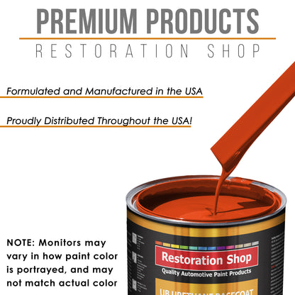 Speed Orange - Urethane Basecoat with Clearcoat Auto Paint - Complete Medium Quart Paint Kit - Professional High Gloss Automotive, Car, Truck Coating