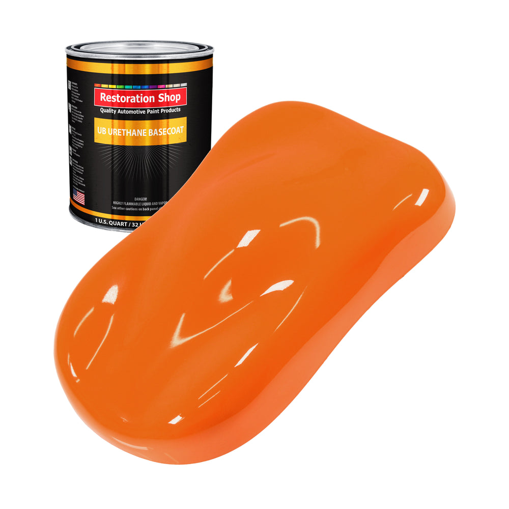 California Orange - Urethane Basecoat Auto Paint - Quart Paint Color Only - Professional High Gloss Automotive, Car, Truck Coating