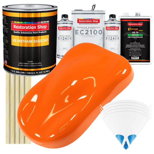 Omaha Orange Urethane Basecoat with European Clearcoat Auto Paint - Complete Gallon Paint Color Kit - Automotive Refinish Coating