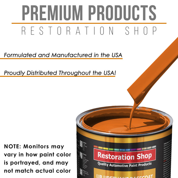 Omaha Orange - Urethane Basecoat with Premium Clearcoat Auto Paint - Complete Medium Quart Paint Kit - Professional High Gloss Automotive Coating