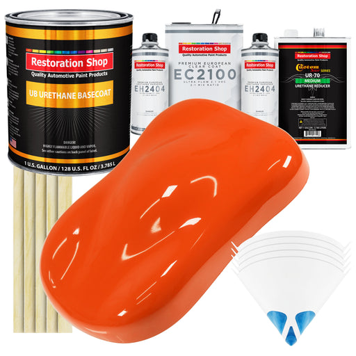 Hugger Orange Urethane Basecoat with European Clearcoat Auto Paint - Complete Gallon Paint Color Kit - Automotive Refinish Coating