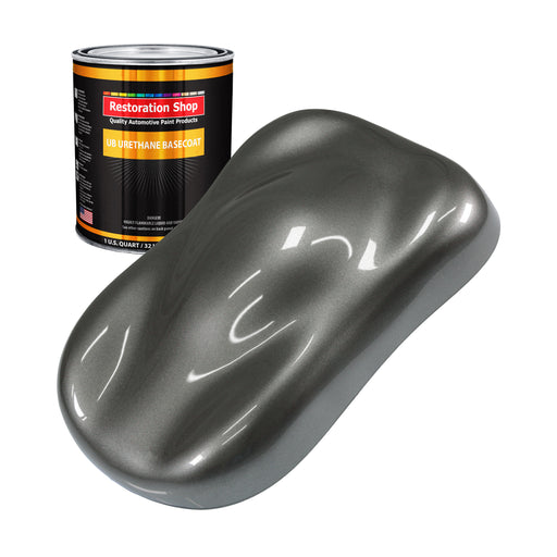 Dark Charcoal Metallic - Urethane Basecoat Auto Paint - Quart Paint Color Only - Professional High Gloss Automotive, Car, Truck Coating