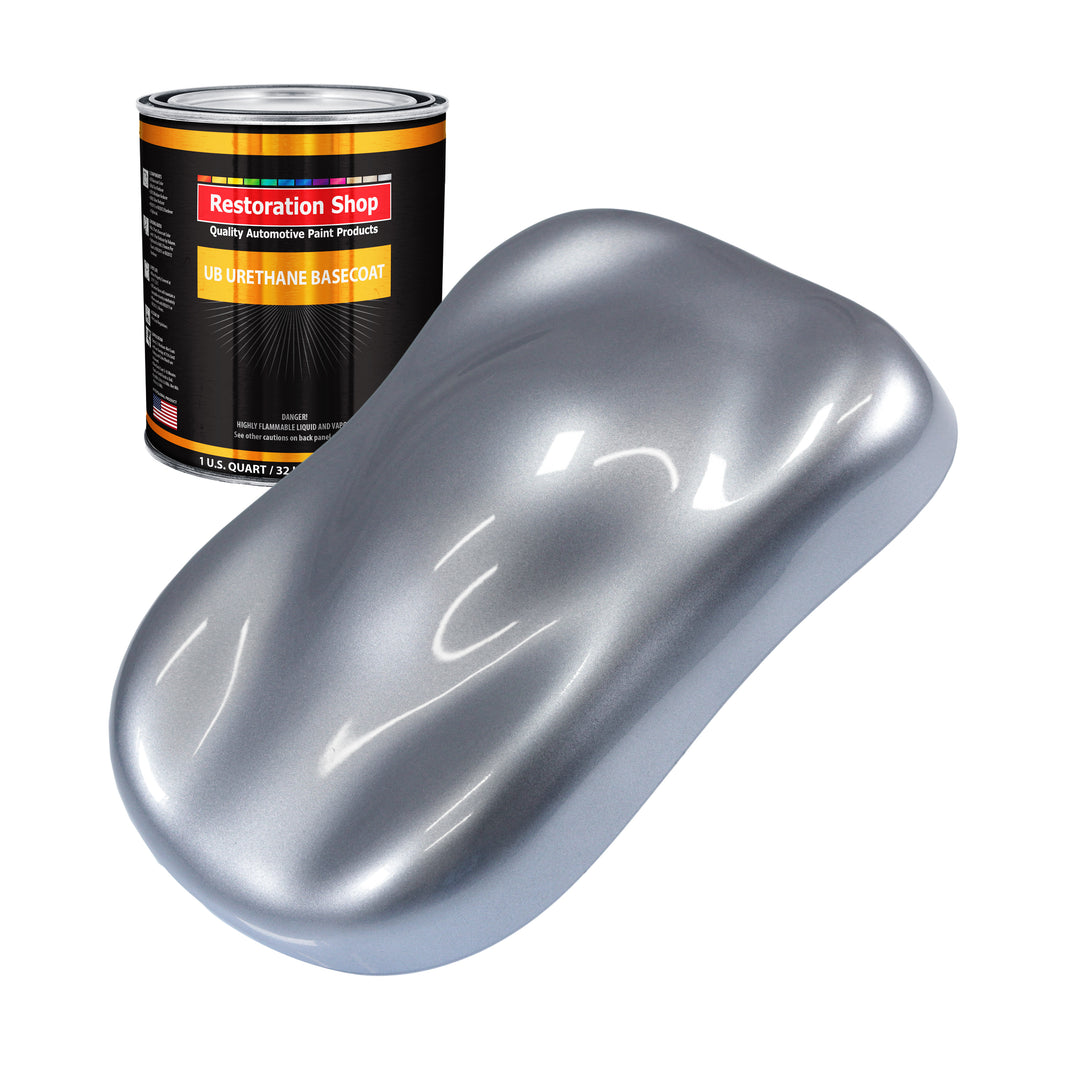 Cool Gray Metallic - Urethane Basecoat Auto Paint - Quart Paint Color Only - Professional High Gloss Automotive, Car, Truck Coating