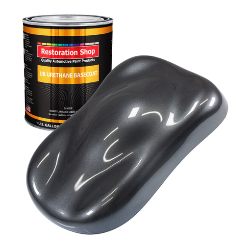 Gunmetal Grey Metallic - Urethane Basecoat Auto Paint - Gallon Paint Color Only - Professional High Gloss Automotive, Car, Truck Coating