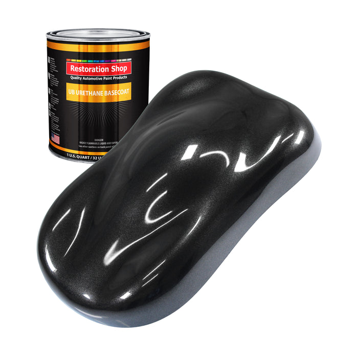 Black Sparkle Metallic - Urethane Basecoat Auto Paint - Quart Paint Color Only - Professional High Gloss Automotive, Car, Truck Coating