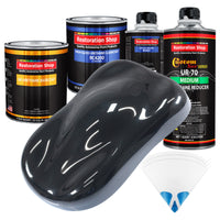 Phantom Black Pearl - Urethane Basecoat with Clearcoat Auto Paint - Complete Medium Quart Paint Kit - Professional Gloss Automotive Car Truck Coating