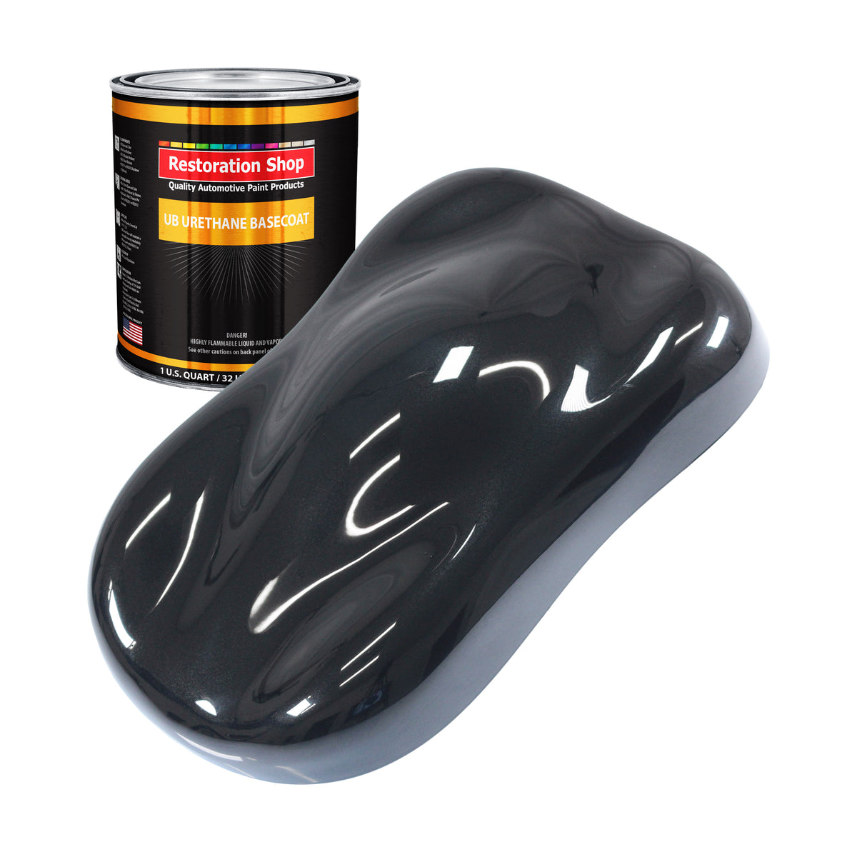 Phantom Black Metallic - Hot Rod Gloss Urethane Auto Paint, 1 Quart — TCP  Global