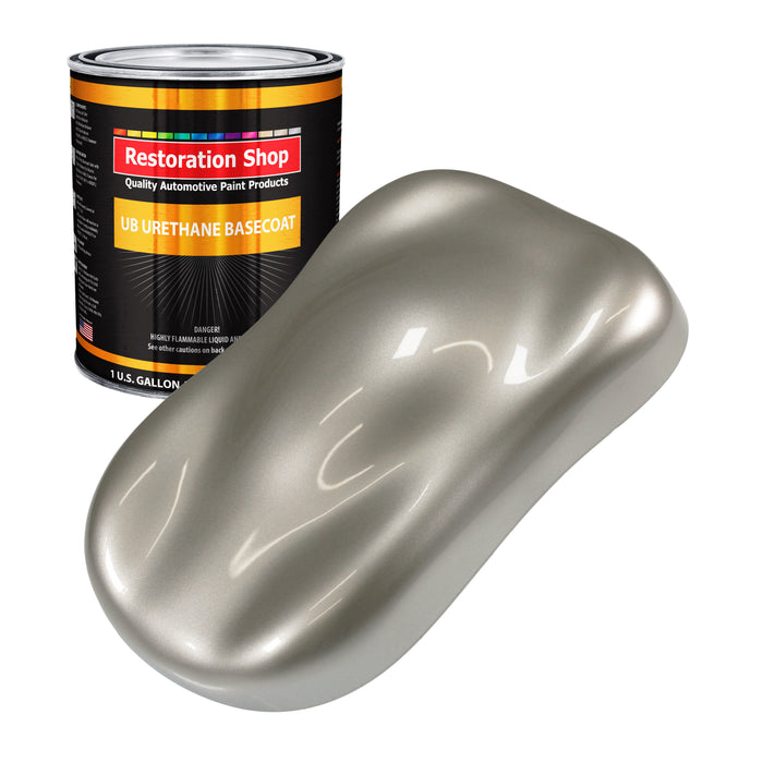 Bright Silver Metallic - Urethane Basecoat Auto Paint - Gallon Paint Color Only - Professional High Gloss Automotive, Car, Truck Coating