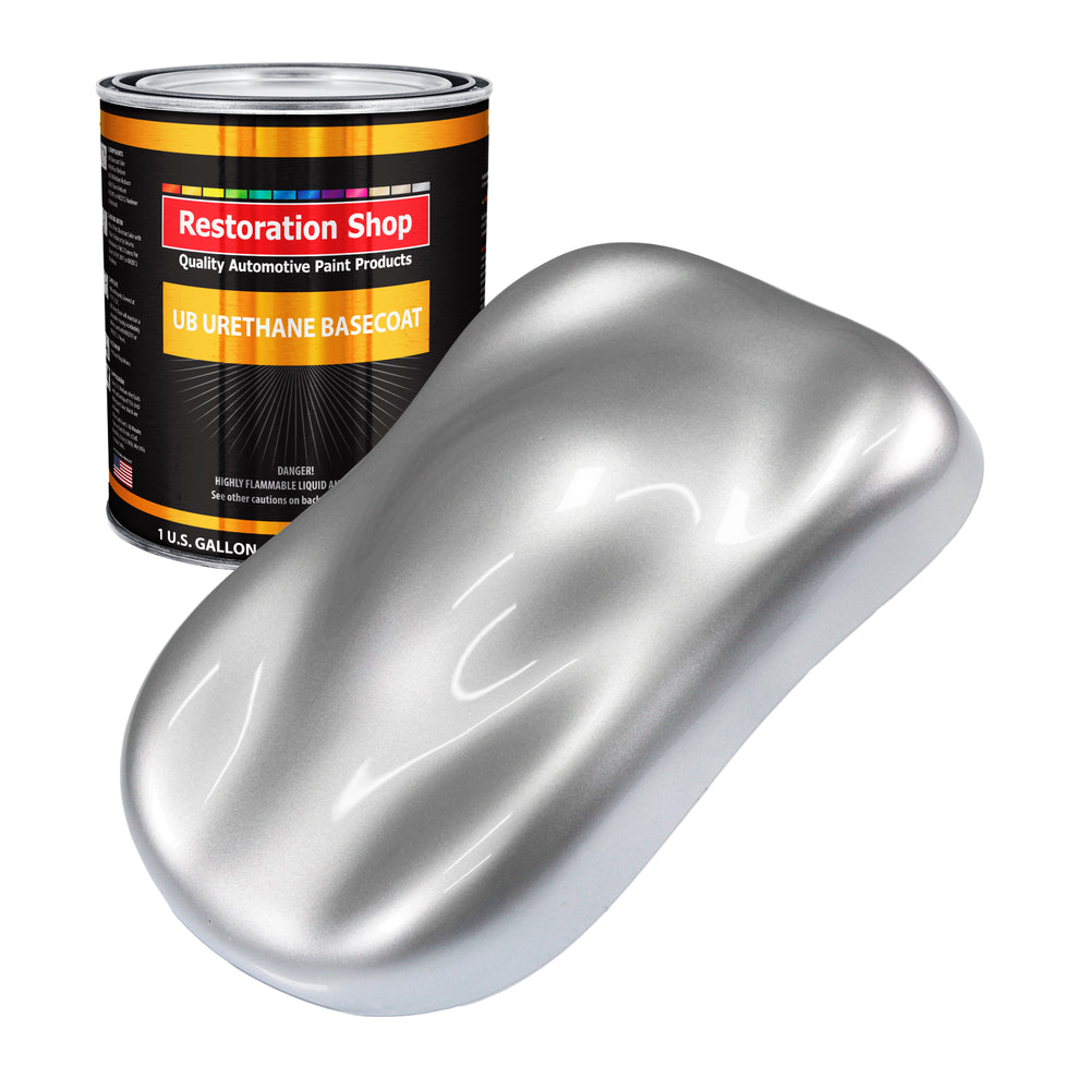 Iridium Silver Metallic - Urethane Basecoat Auto Paint - Gallon Paint Color Only - Professional High Gloss Automotive, Car, Truck Coating