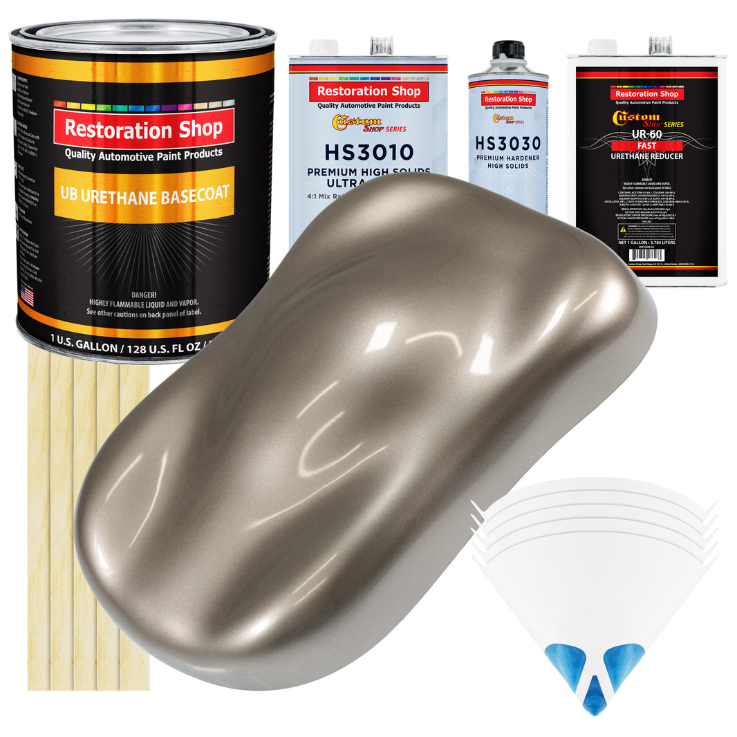 Arizona Bronze Metallic - Urethane Basecoat with Premium Clearcoat Auto Paint - Complete Fast Gallon Paint Kit - Professional Gloss Automotive Coating