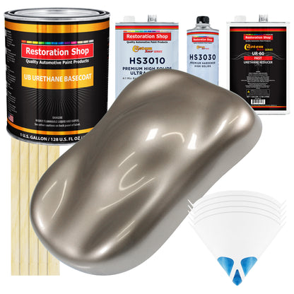 Arizona Bronze Metallic - Urethane Basecoat with Premium Clearcoat Auto Paint - Complete Fast Gallon Paint Kit - Professional Gloss Automotive Coating