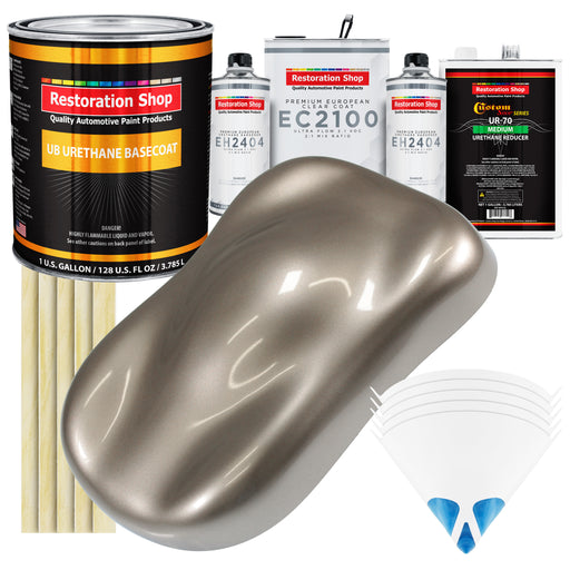 Arizona Bronze Metallic Urethane Basecoat with European Clearcoat Auto Paint - Complete Gallon Paint Color Kit - Automotive Refinish Coating