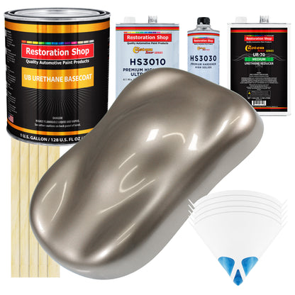 Arizona Bronze Metallic - Urethane Basecoat with Premium Clearcoat Auto Paint (Complete Medium Gallon Paint Kit) Professional Gloss Automotive Coating