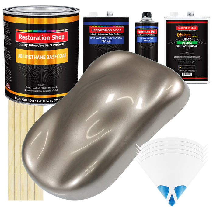 Arizona Bronze Metallic - Urethane Basecoat with Clearcoat Auto Paint - Complete Medium Gallon Paint Kit - Professional Automotive Car Truck Coating