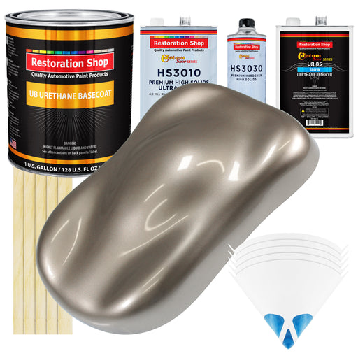 Arizona Bronze Metallic - Urethane Basecoat with Premium Clearcoat Auto Paint - Complete Slow Gallon Paint Kit - Professional Gloss Automotive Coating