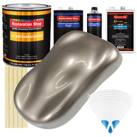 Arizona Bronze Metallic - Urethane Basecoat with Clearcoat Auto Paint (Complete Slow Gallon Paint Kit) Professional Gloss Automotive Car Truck Coating
