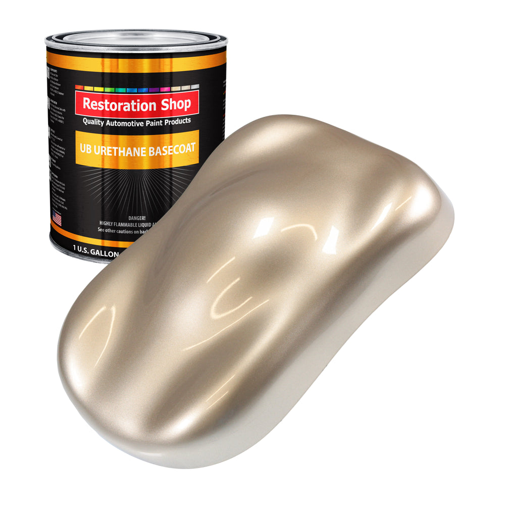 Cashmere Gold Metallic - Urethane Basecoat Auto Paint - Gallon Paint Color Only - Professional High Gloss Automotive, Car, Truck Coating