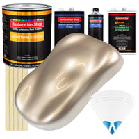 Cashmere Gold Metallic - Urethane Basecoat with Clearcoat Auto Paint - Complete Medium Gallon Paint Kit - Professional Automotive Car Truck Coating
