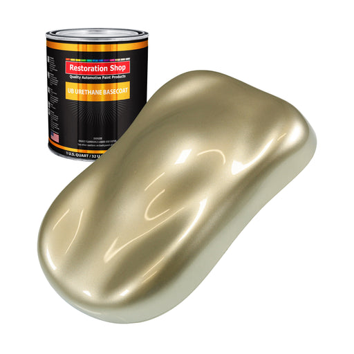 Champagne Gold Metallic - Urethane Basecoat Auto Paint - Quart Paint Color Only - Professional High Gloss Automotive, Car, Truck Coating