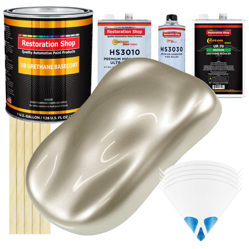 Gold Mist Metallic - Urethane Basecoat with Premium Clearcoat Auto Paint (Complete Medium Gallon Paint Kit) Professional High Gloss Automotive Coating