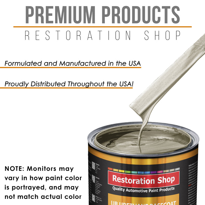 Gold Mist Metallic - Urethane Basecoat with Clearcoat Auto Paint - Complete Slow Gallon Paint Kit - Professional Gloss Automotive Car Truck Coating