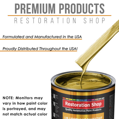 Anniversary Gold Metallic - Urethane Basecoat with Premium Clearcoat Auto Paint - Complete Medium Quart Paint Kit - Professional Automotive Coating