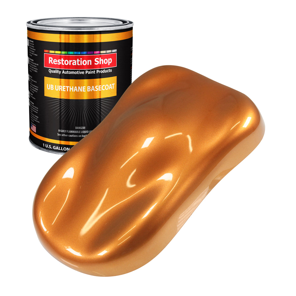 Sunburst Orange Metallic - Urethane Basecoat Auto Paint - Gallon Paint Color Only - Professional High Gloss Automotive, Car, Truck Coating