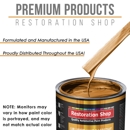 Sunburst Orange Metallic - Urethane Basecoat with Premium Clearcoat Auto Paint (Complete Medium Quart Paint Kit) Professional Gloss Automotive Coating