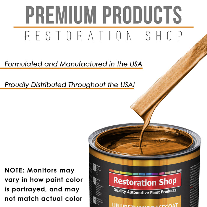 Atomic Orange Pearl - Urethane Basecoat with Clearcoat Auto Paint - Complete Slow Gallon Paint Kit - Professional Gloss Automotive Car Truck Coating