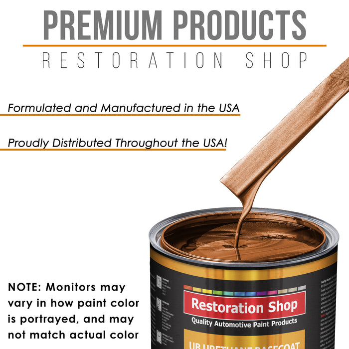 Malibu Sunset Orange Metallic - Urethane Basecoat with Clearcoat Auto Paint - Complete Medium Quart Paint Kit - Professional Automotive Car Coating