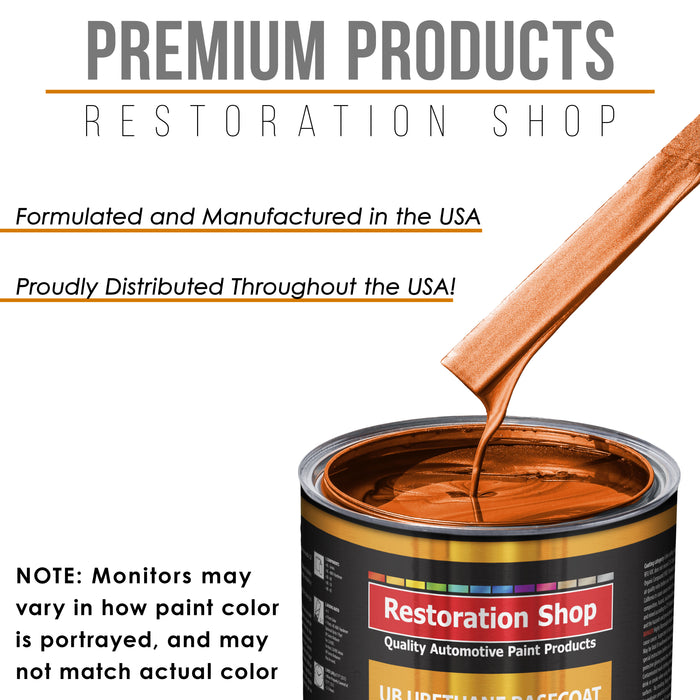 Inferno Orange Pearl Metallic - Urethane Basecoat with Premium Clearcoat Auto Paint - Complete Fast Gallon Paint Kit - Professional Automotive Coating
