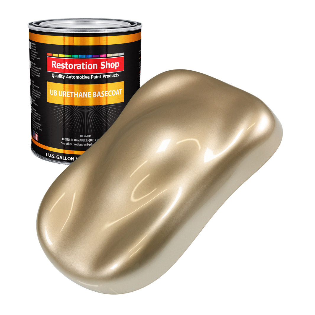 Driftwood Beige Metallic - Urethane Basecoat Auto Paint - Gallon Paint Color Only - Professional High Gloss Automotive, Car, Truck Coating