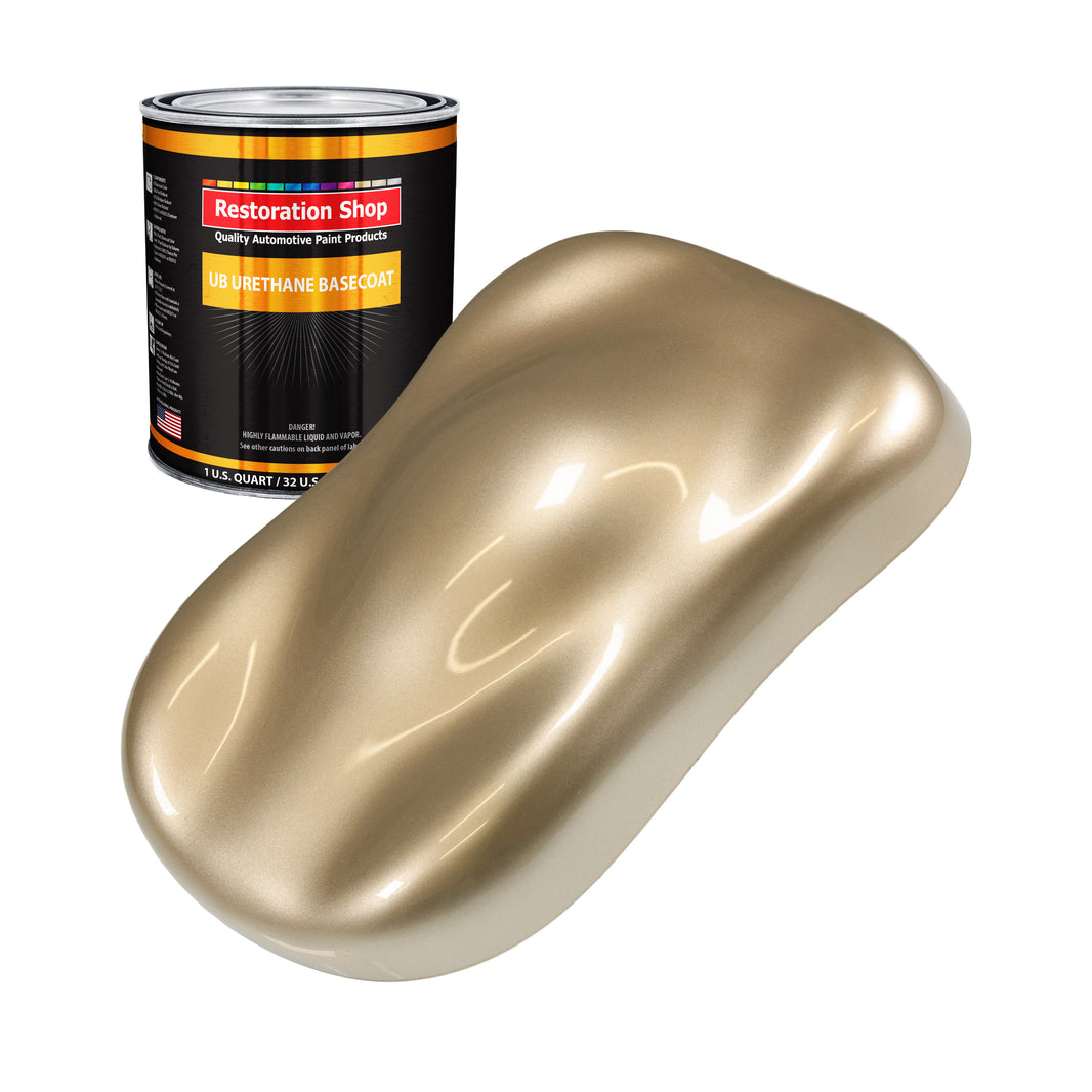 Driftwood Beige Metallic - Urethane Basecoat Auto Paint - Quart Paint Color Only - Professional High Gloss Automotive, Car, Truck Coating