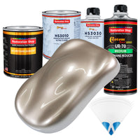 Mocha Frost Metallic - Urethane Basecoat with Premium Clearcoat Auto Paint - Complete Medium Quart Paint Kit - Professional Gloss Automotive Coating