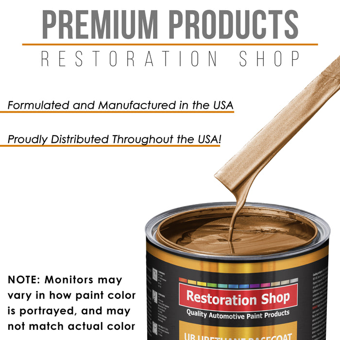 Ginger Metallic - Urethane Basecoat with Clearcoat Auto Paint (Complete Medium Quart Paint Kit) Professional High Gloss Automotive Car Truck Coating