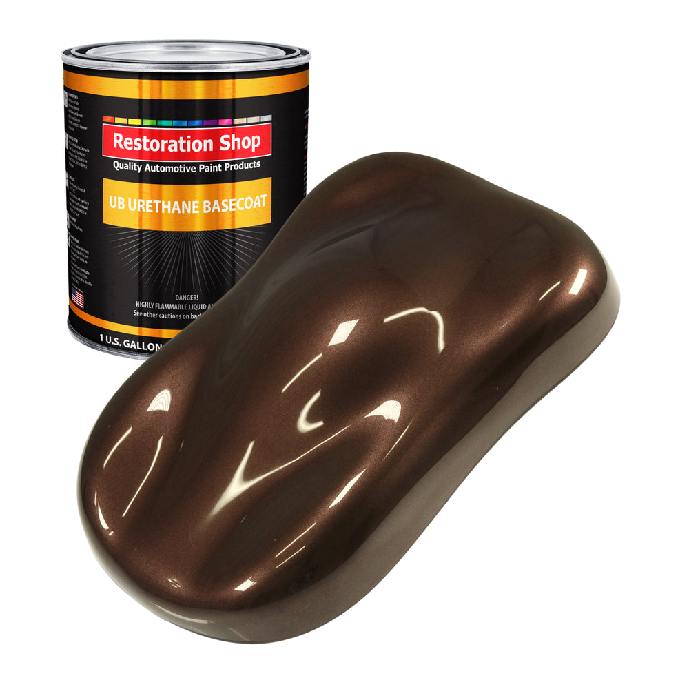 Mahogany Brown Metallic - Urethane Basecoat Auto Paint - Gallon Paint Color Only - Professional High Gloss Automotive, Car, Truck Coating