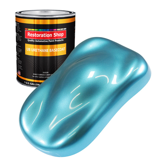 Azure Blue Metallic - Urethane Basecoat Auto Paint - Gallon Paint Color Only - Professional High Gloss Automotive, Car, Truck Coating