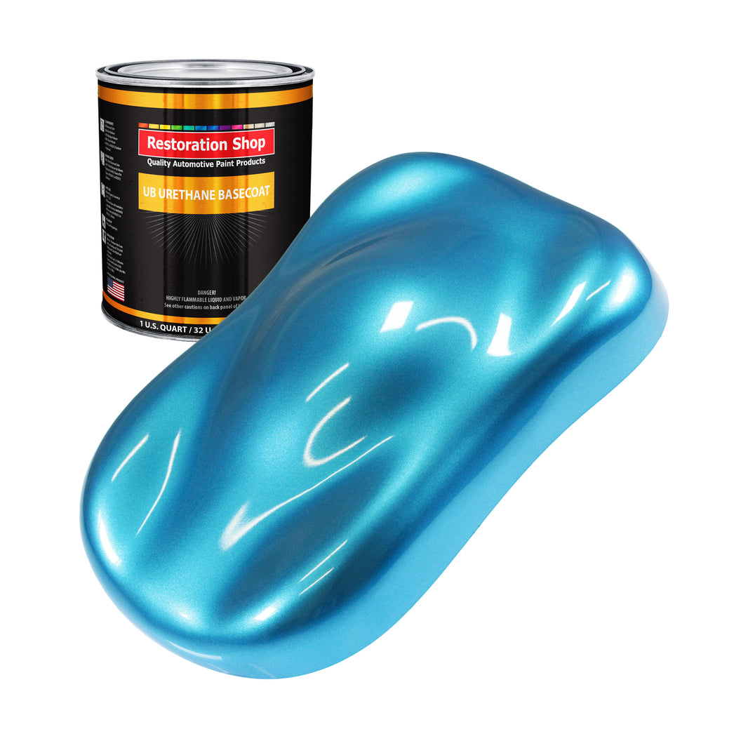 Electric Blue Metallic - Urethane Basecoat Auto Paint - Quart Paint Color Only - Professional High Gloss Automotive, Car, Truck Coating