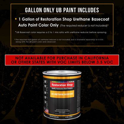 Viper Blue Metallic - Urethane Basecoat Auto Paint - Gallon Paint Color Only - Professional High Gloss Automotive, Car, Truck Coating